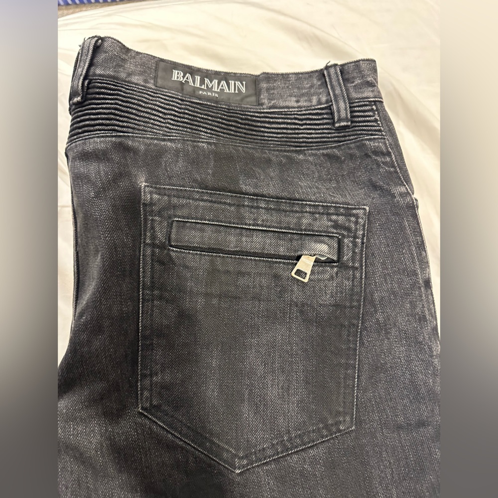 Balmain biker denim